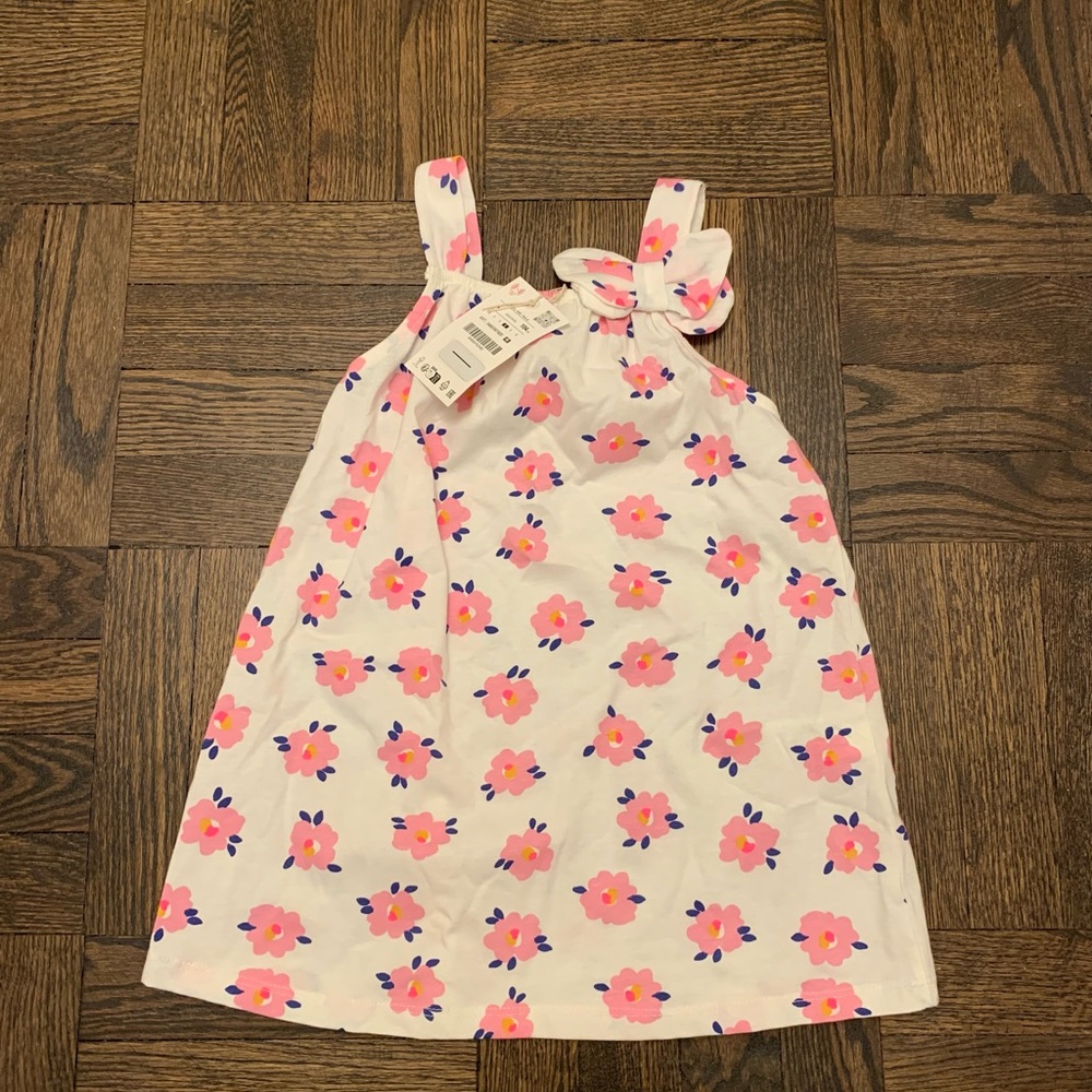 NWT! Zara Floral Pink and White Dress